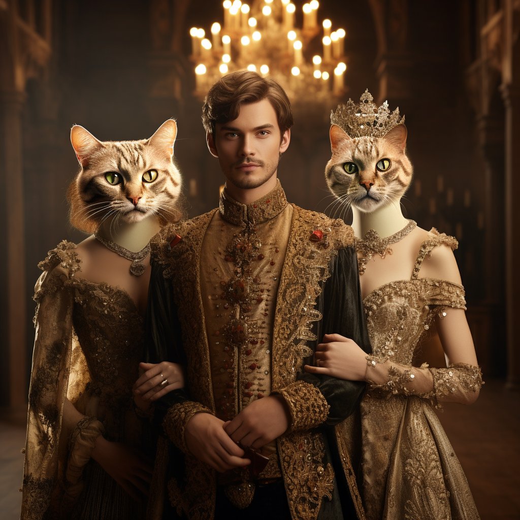 Monarch of Elegance: Kingly Cat Portrait Extravaganza