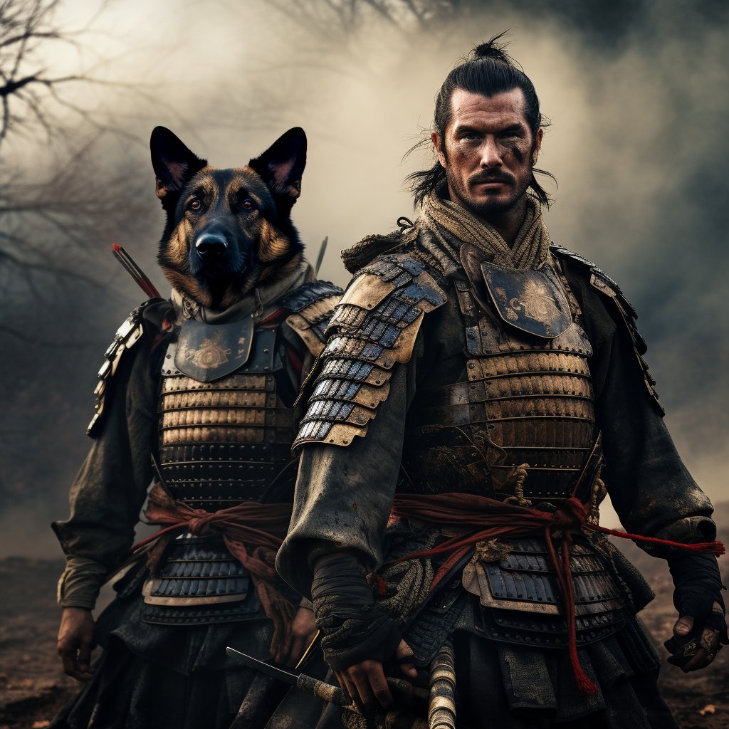 Definition of Loyalty: Furryroyal's Samurai Canine Essence in Print