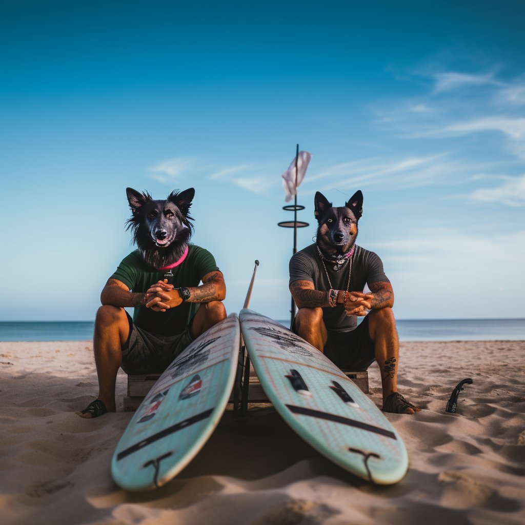 Surfing Sensation: Furryroyal's Name in Custom Wall Art