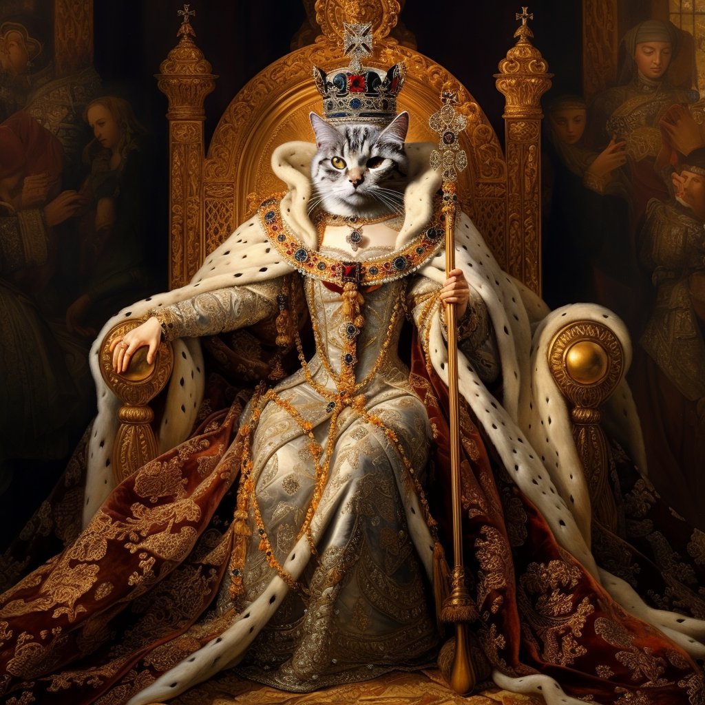 Custom Portraits of Regality: Tailored Elegance for Furryroyal