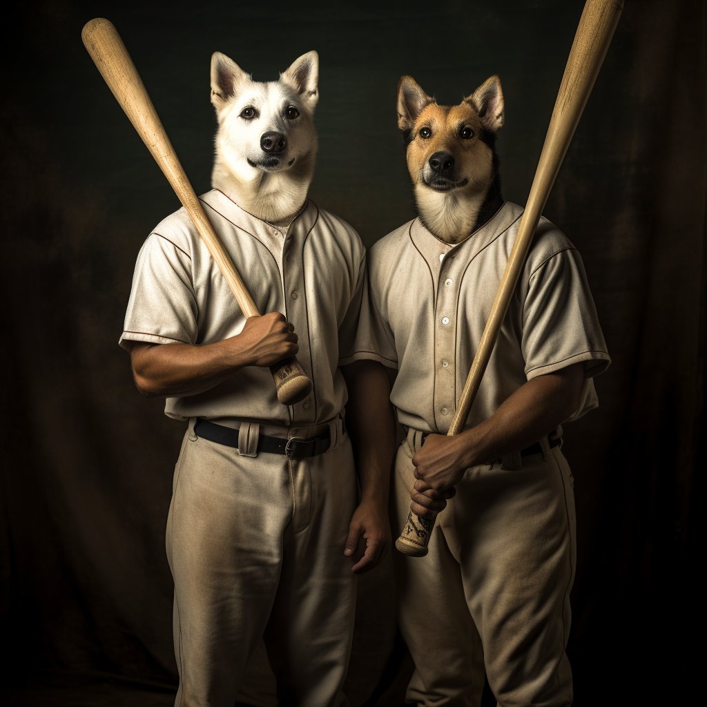 Watercolor Whimsy: Furryroyal's Baseball Ballet