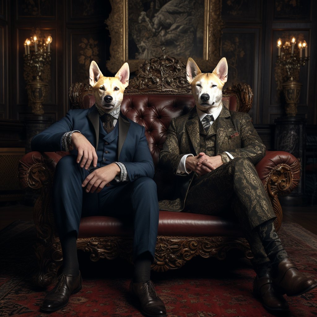 Renaissance Reverie: Furryroyal's Noble Canine Portrait