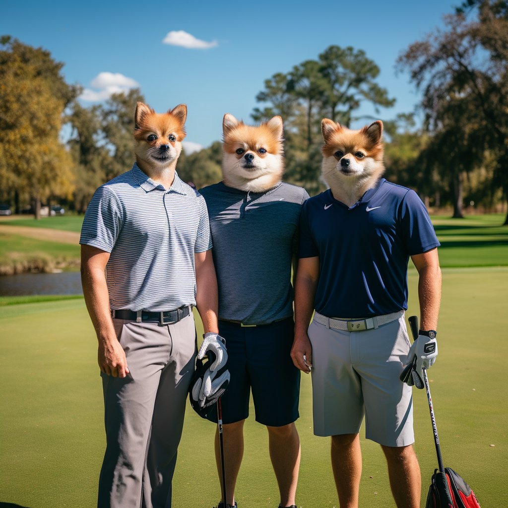 Wall of Whimsy: Furryroyal's Outdoor Golf Saga on Canvas