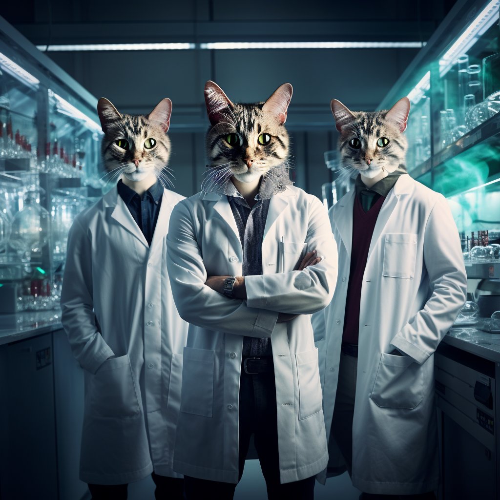 Harmony of Wisdom: Furryroyal's Scientist Portrait with Custom Song Lyrics