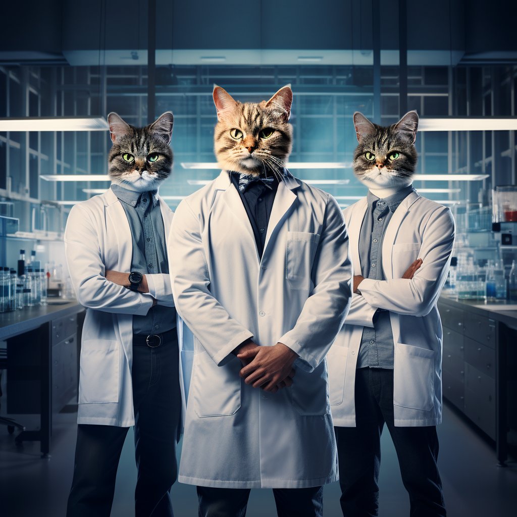 Tailored Brilliance: Furryroyal's Scientist Portrait in Bespoke Canvas Art