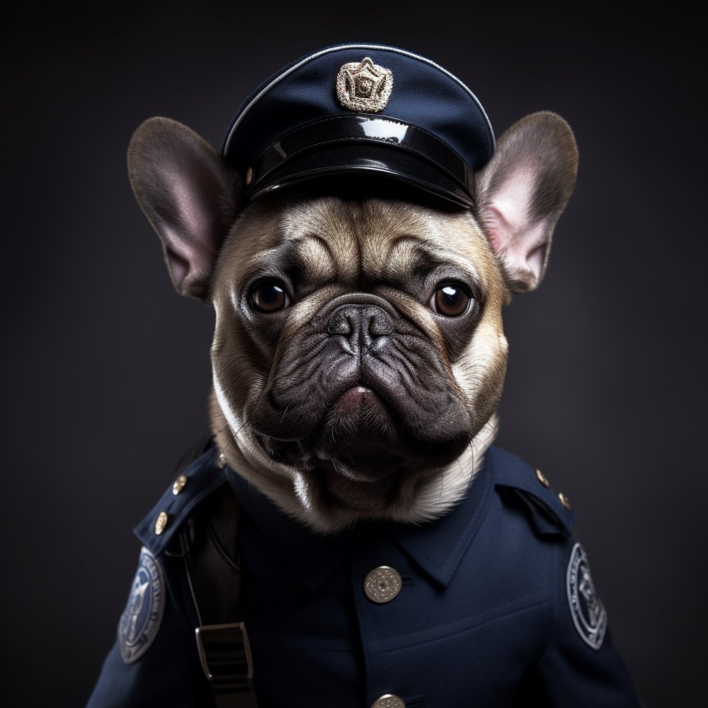 Custom Dog Portrait: A Badge of Honor
